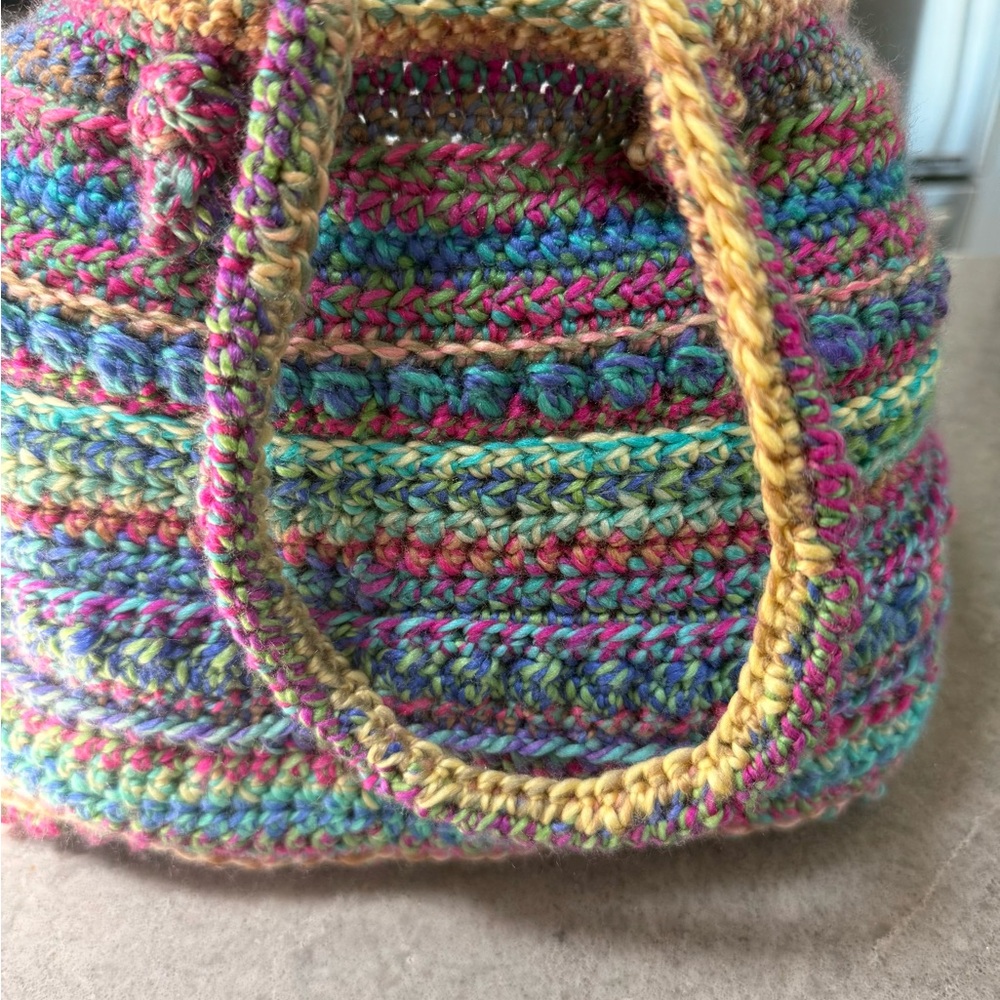 Multicolor Crochet Women's Bag